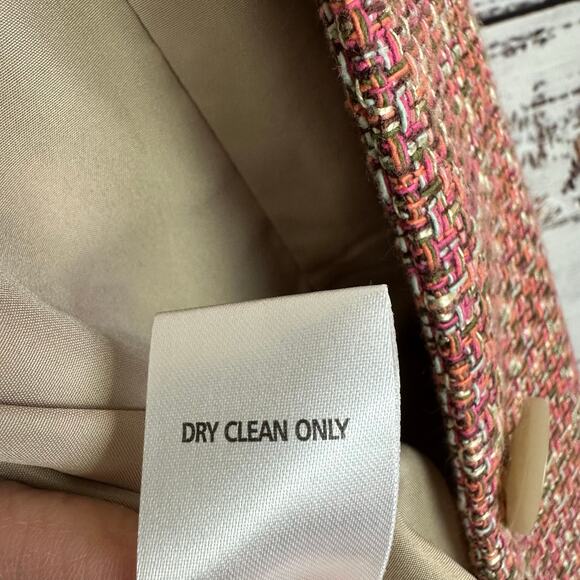 Women's NWOT Appleseed's Pink Blush Tweed Career Blazer Jacket Lined Size 12 - Picture 8 of 8